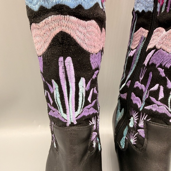 Colorful Desert Scene Embroidered Boots By NASTY GAL - Picture 8 of 17